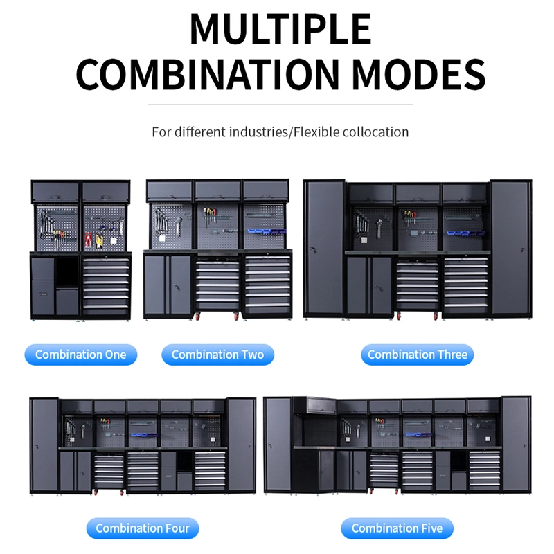 Garage Tool Cabinet with Built-in Power Outlets for Convenience