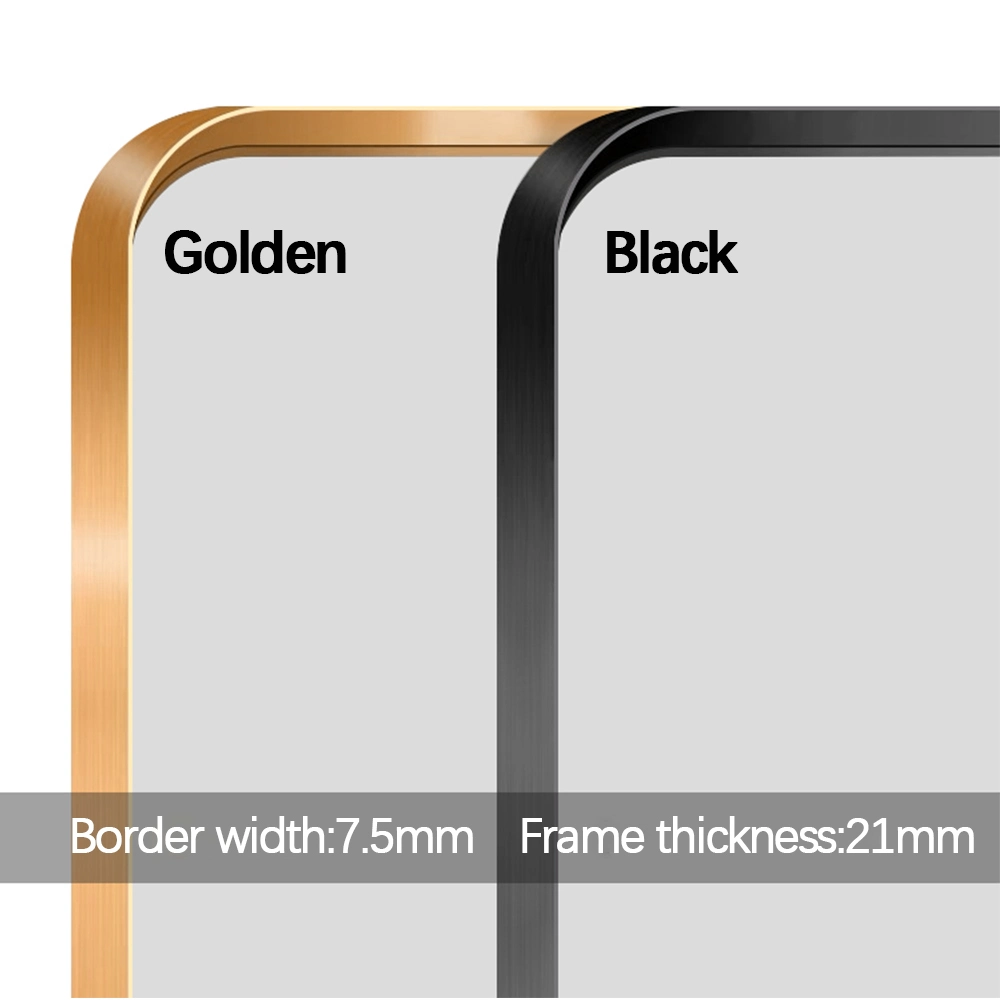 Black/ Gold Frame Floor Mirror Large Rectangle Full Body Mirror for Bedroom Living Room