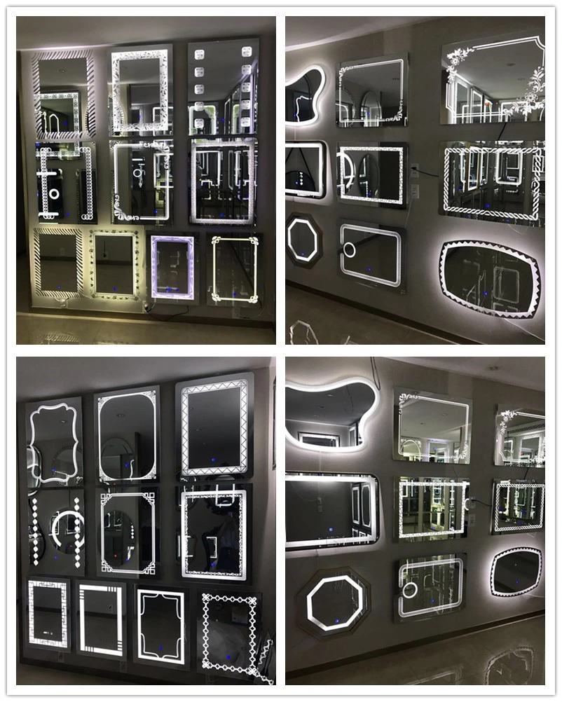 Simple Cheap Price Hotel Bathroom Home Decoration Wall Mirror Makeup Light Glass Silver LED Mirror&#160;