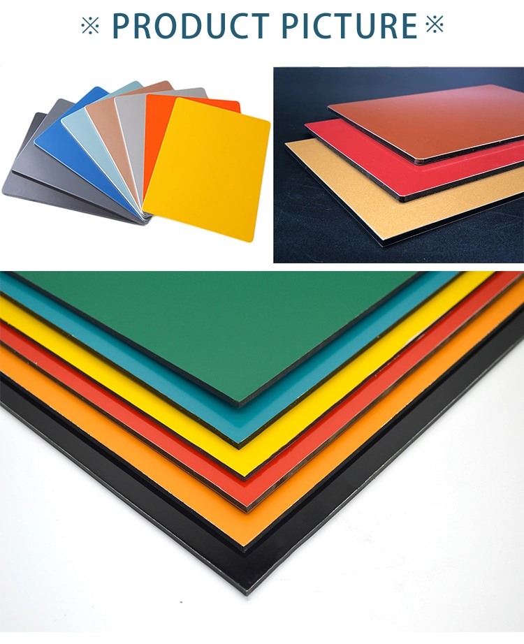 Anodized Treatment Mirror ACP Acm Sheet Aluminium Composite Panel Gold Silver Mirror Face