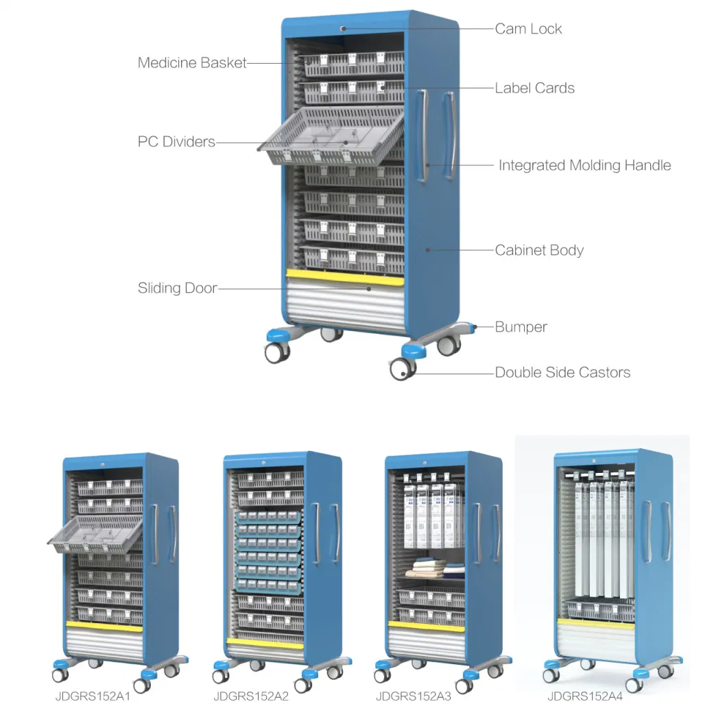 OEM Hospital Clinic Medication Cabinet Medical Trolley Medicine Cart