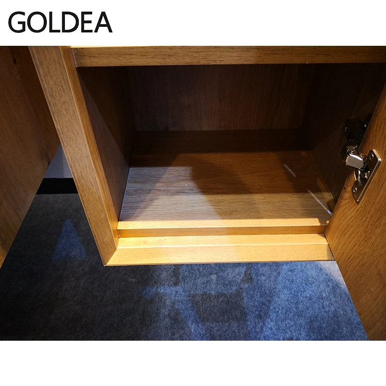 Hot Hangzhou Ceramics Goldea Vanity Wooden Furniture Bathroom Basin Mirror Cabinets Cabinet