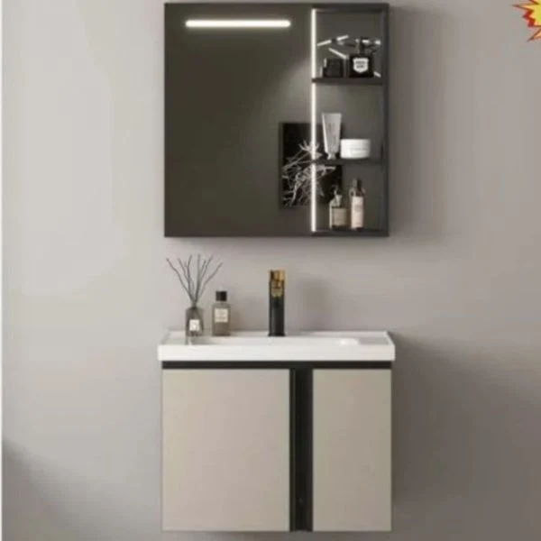 Attractive Bathroom Classic Aluminium Bathroom Single Vanity Cabinet Bathroom Mirror Cabinet