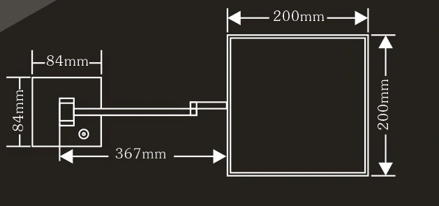 LED Light Hotel Wall Mounted Mirror with 3 Times Magnification