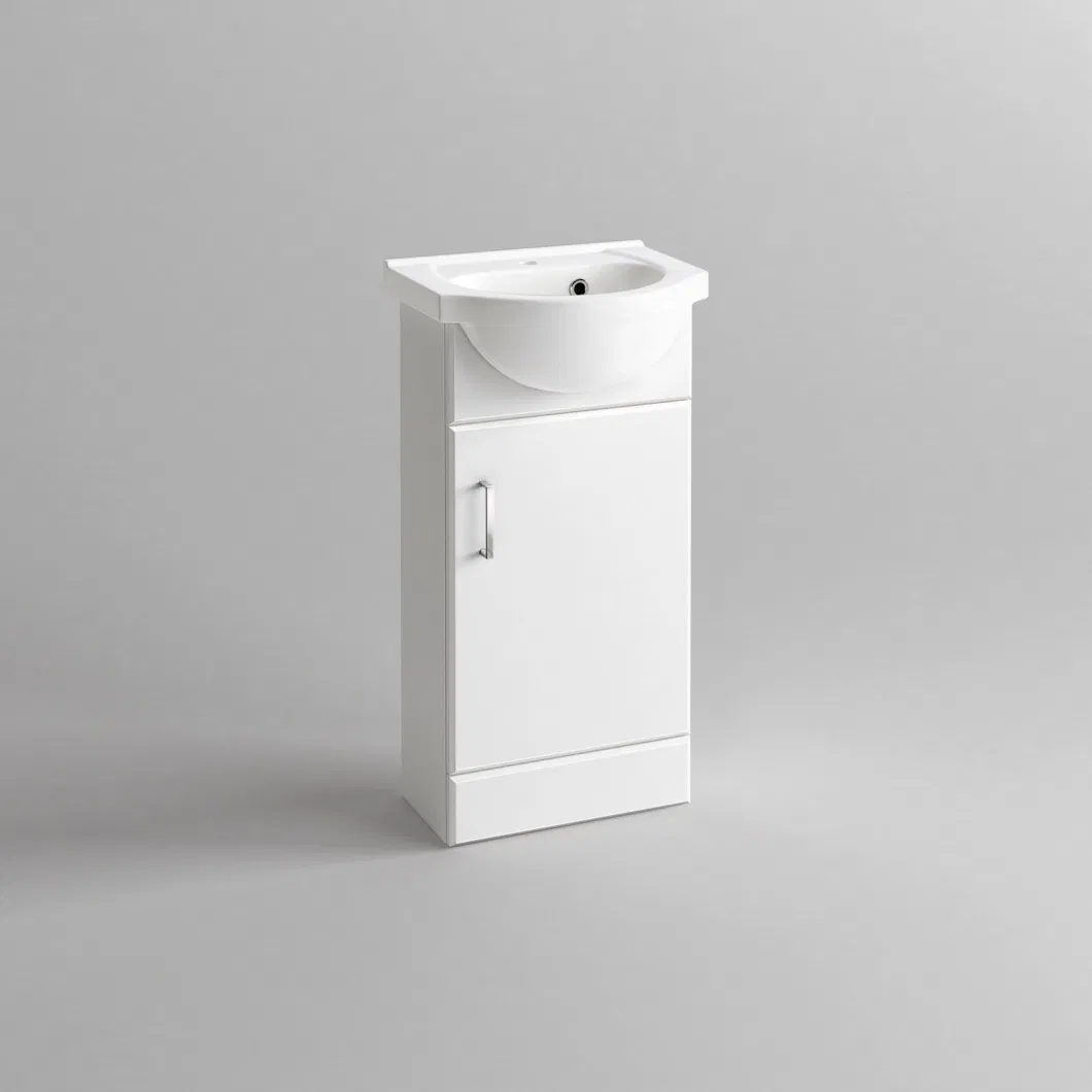 600mm Modern Floor Mounted Ceramic Basin MDF Bathroom Furniture Vanity Cabinet