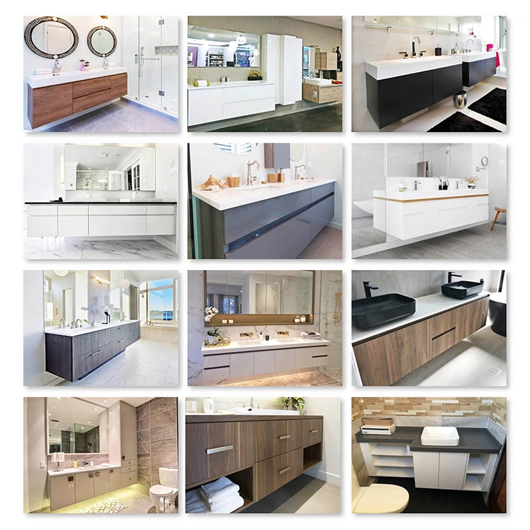 Good Price of New Product Floating Vanity Bathroom Vanity Cabinet LED Bathroom Mirror Cabinets with LED Light MDF Bathroom Cabinet