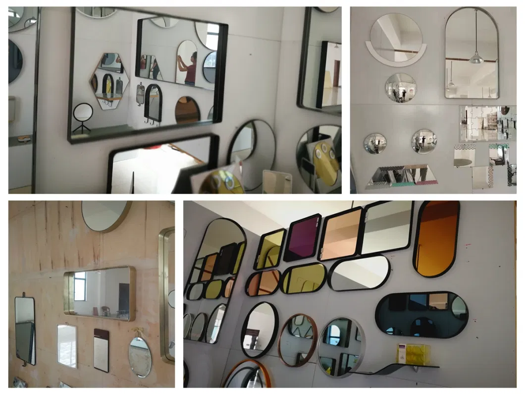 Single Sided Cosmetic/Makeup Jh Glass Premium Quality Metal Frame Mirror Designer Mirrors Mecorative Framed Mirrors