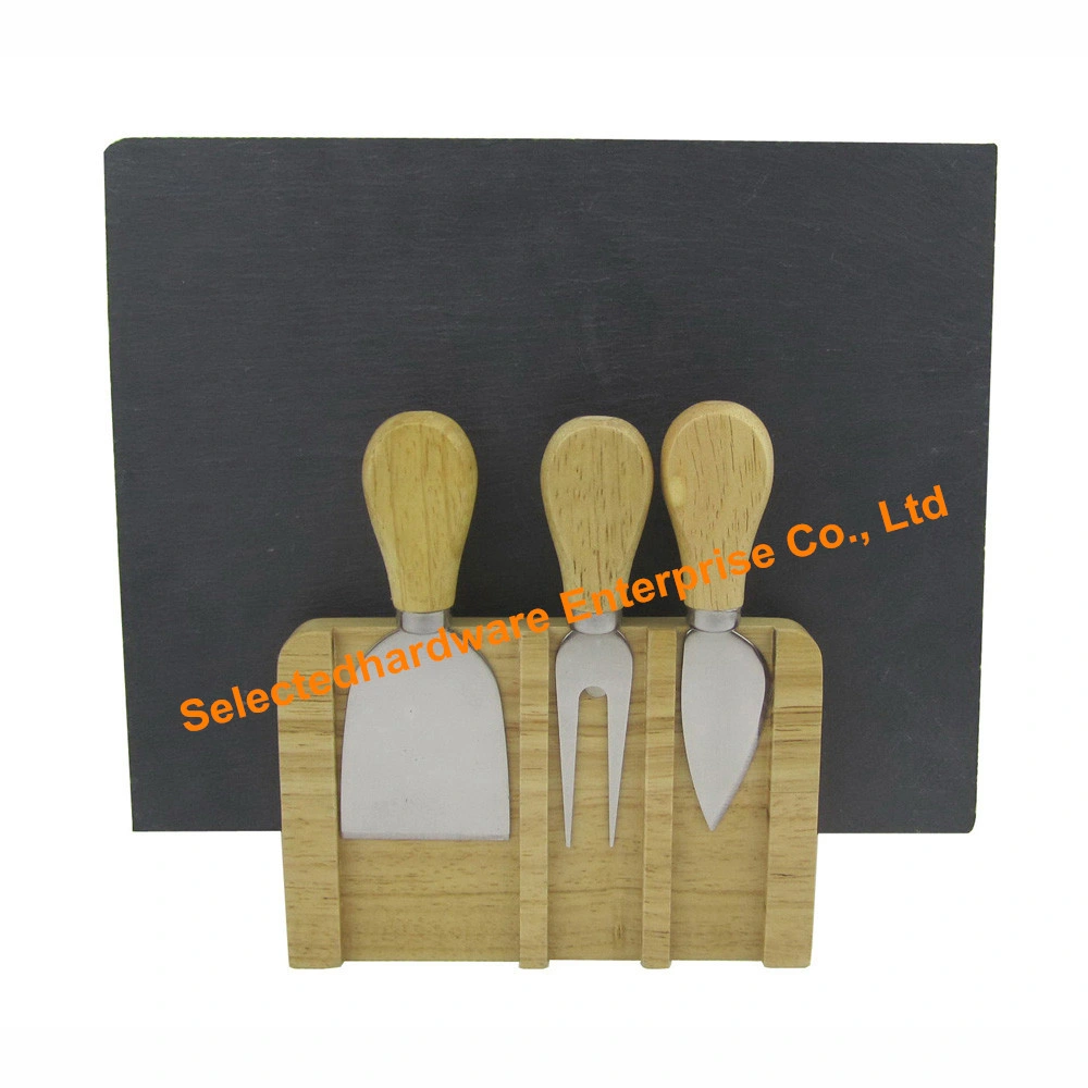 5PCS Slate Cutting Board Set with Cheese Knife and Fork