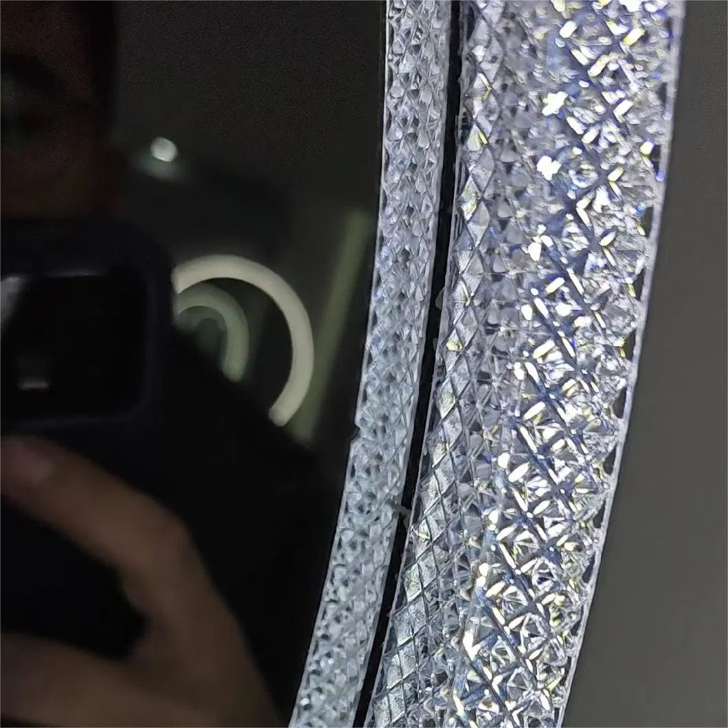 Crystal Plastic Framed Bathroom Mirros LED Mirrors