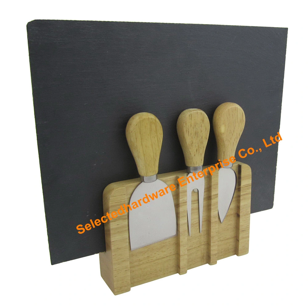 5PCS Slate Cutting Board Set with Cheese Knife and Fork