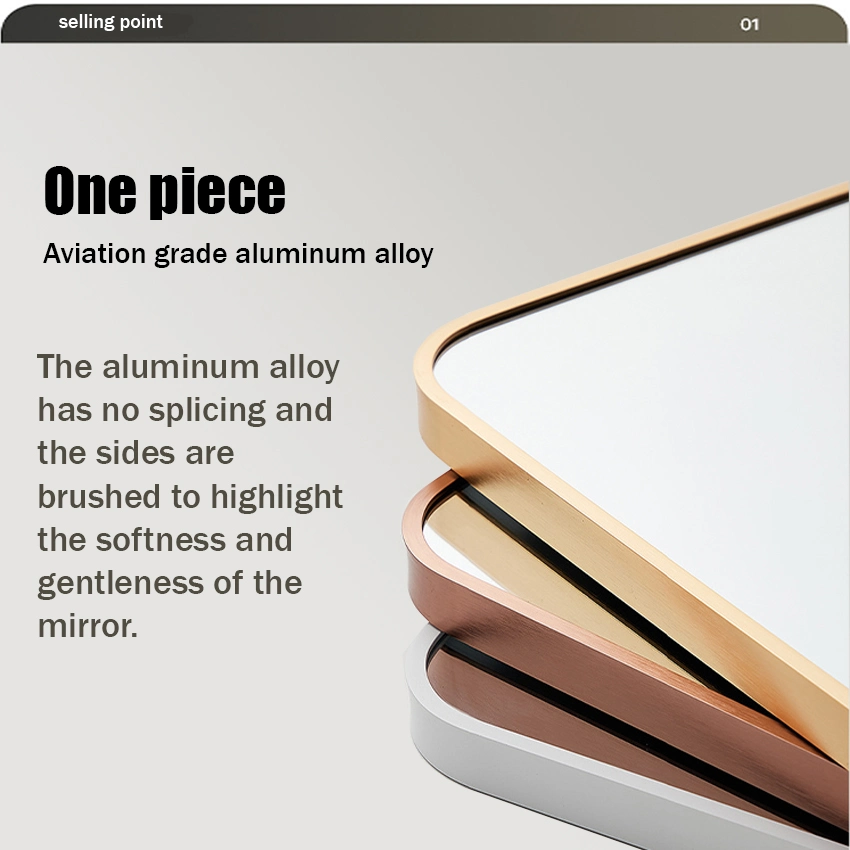 Modern Arched Aluminium Alloy Full-Length/Body Mirror Standing or on The Wall