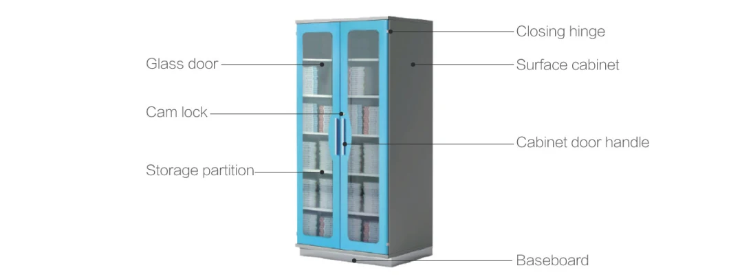 Medical Medicine Storage Cabinet with Modular Tray System