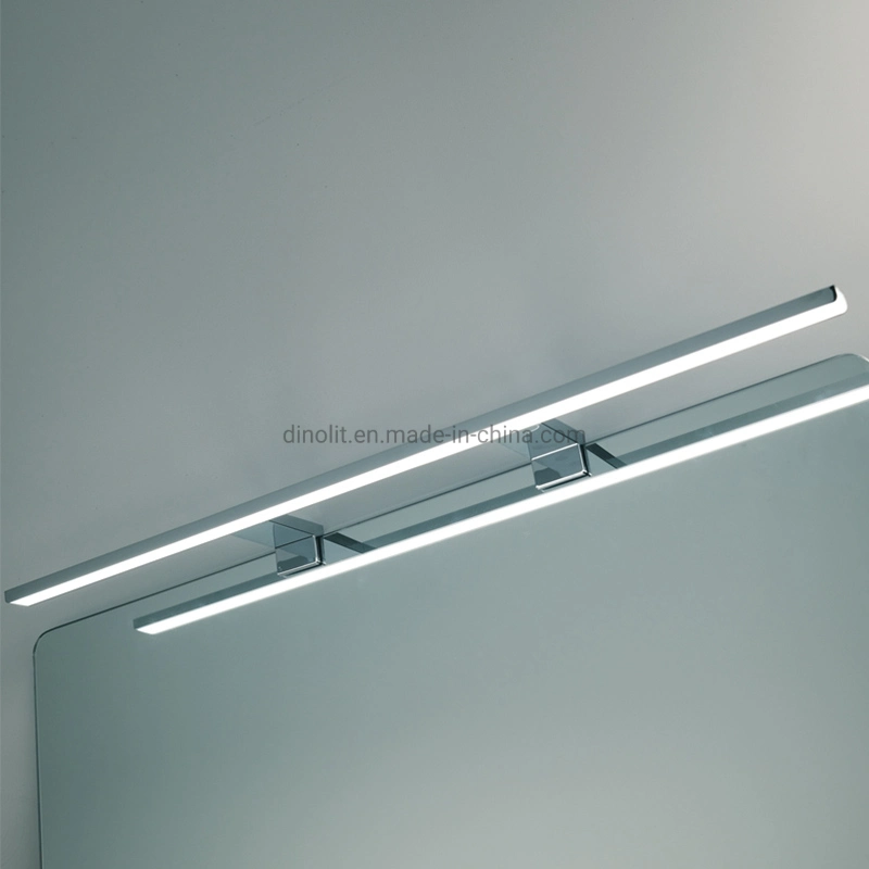 Hotel/Restaurant Decor Project Chrome Aluminum 74cm Long 220V/110V LED Bath Vanity Bathroom Mirror Cabinet Furniture Makeup Light with Clipping Holder CE IP44