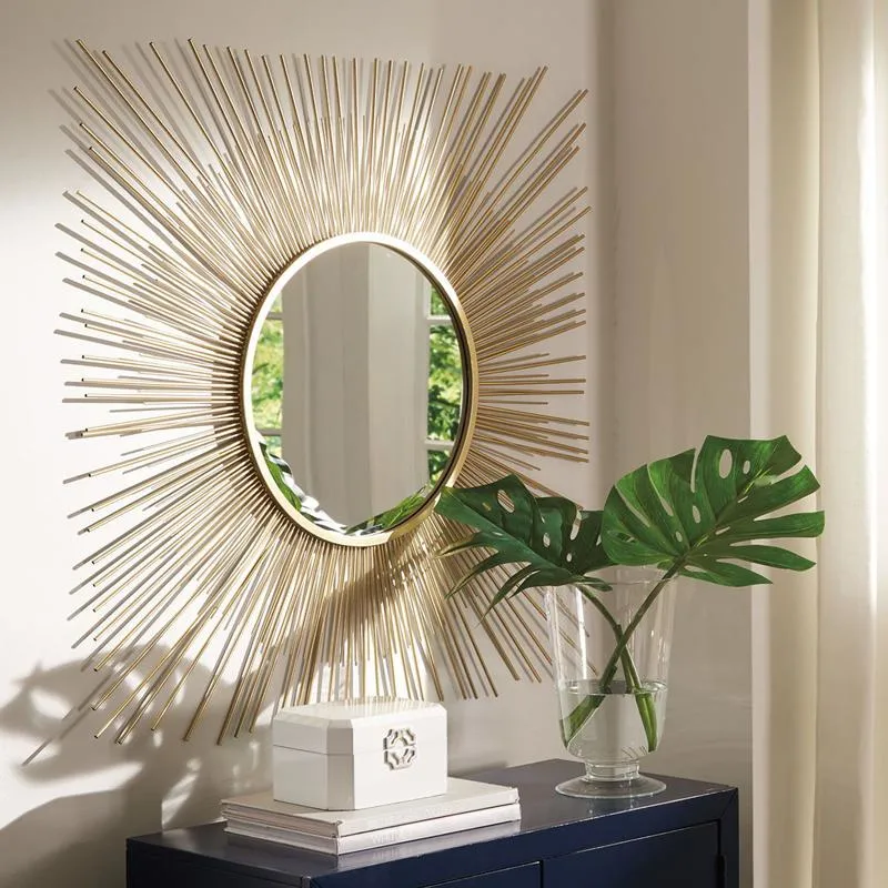 Antique Gold Finish Accent Mirror