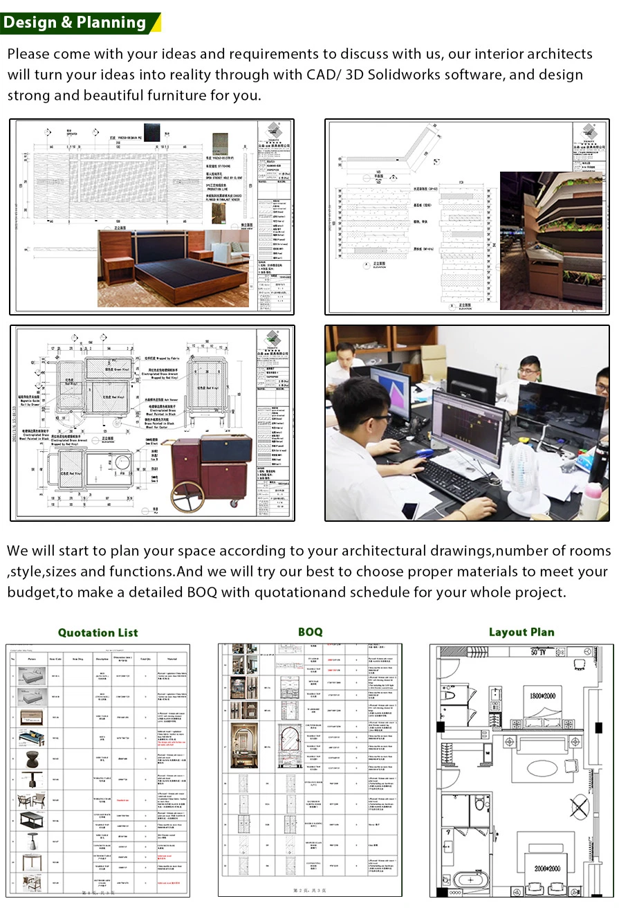 Custom Made 5 Star Modern Wooden Hotel Room Furnishings Bedroom Set Luxury Hotel Furniture for Hospitality Resort Villa Apartment