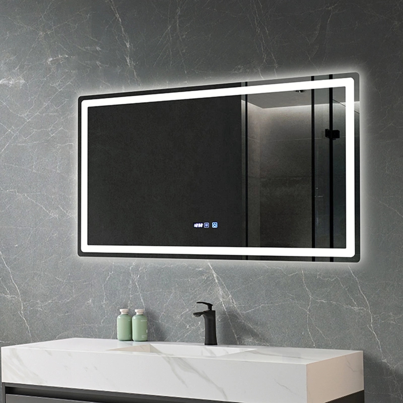 Wall Mounted Half Round Bathroom Wall Mirror Large Half Moon LED Mirror Backlight