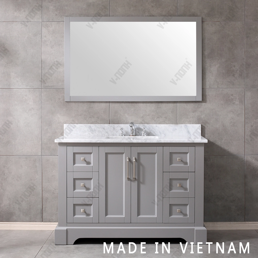 Made in Vietnam Luxury Solid Wood Bathroom Furniture Vanity