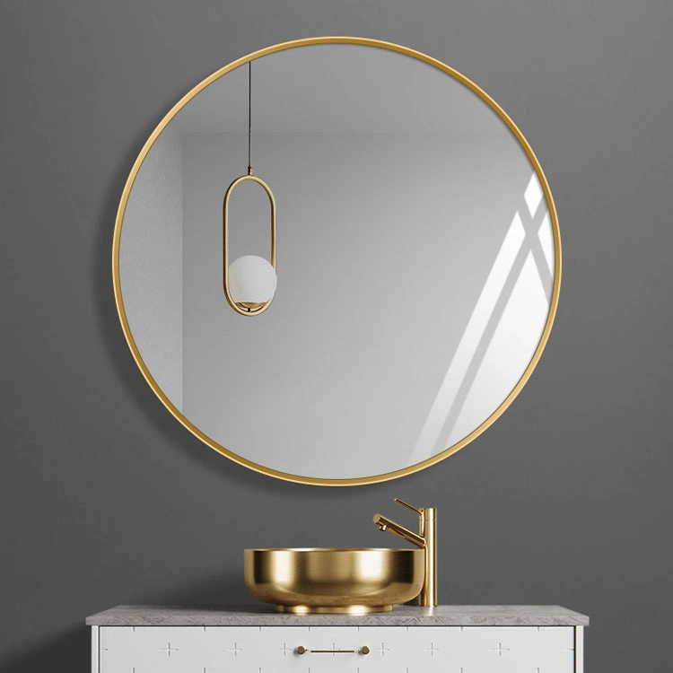 High Quality Round Arch Oval Rectangle Vanity Hotel Bathroom Metal Framed Mirror