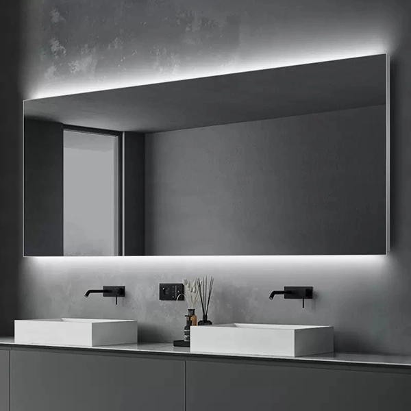 Wholesale Home Decoration Smart Make up Glass Vanity Furniture LED Bathroom Mirro Infinity Wall Luminous Mirror