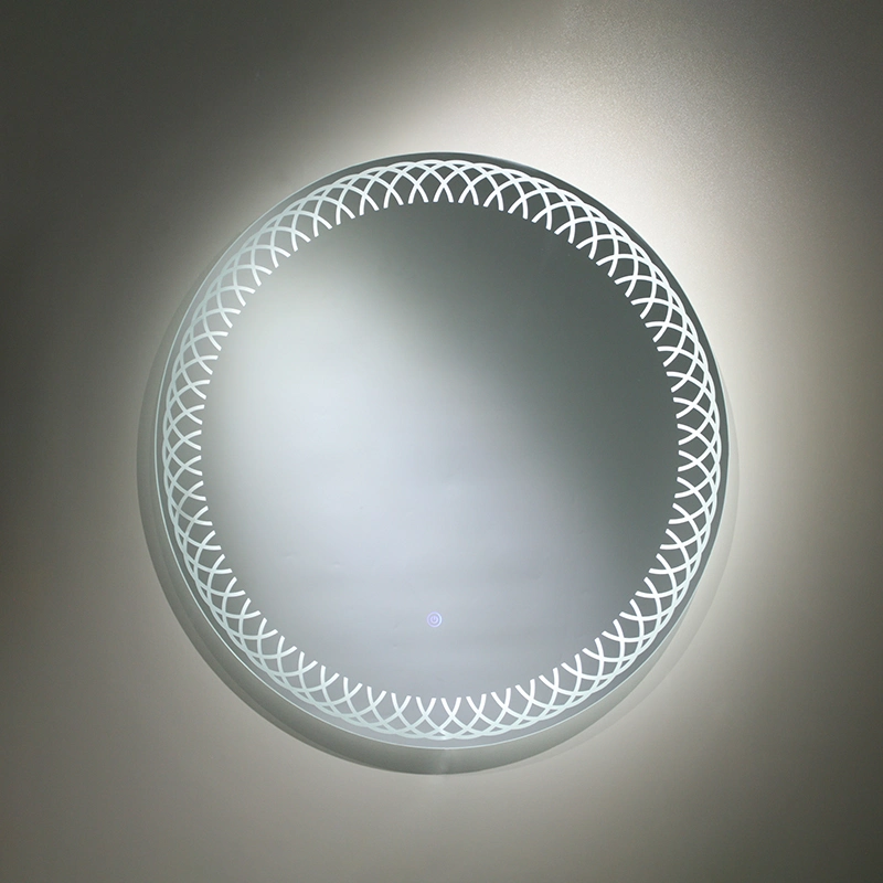 Large Round Make up Vintage Circular Bathroom Mirror with LED Backlight