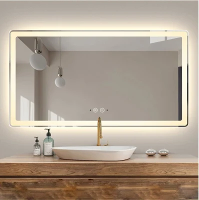 Interruttore a sfioramento antiappannamento Smart Mirror LED Hotel Factory CE/UL 2022 Mobili da parete illuminati con altoparlanti Bluetooth retroilluminato