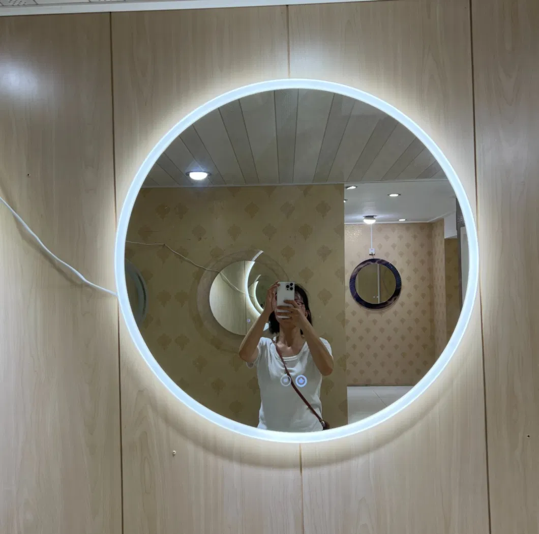 Crystal Plastic Framed Bathroom Mirros LED Mirrors