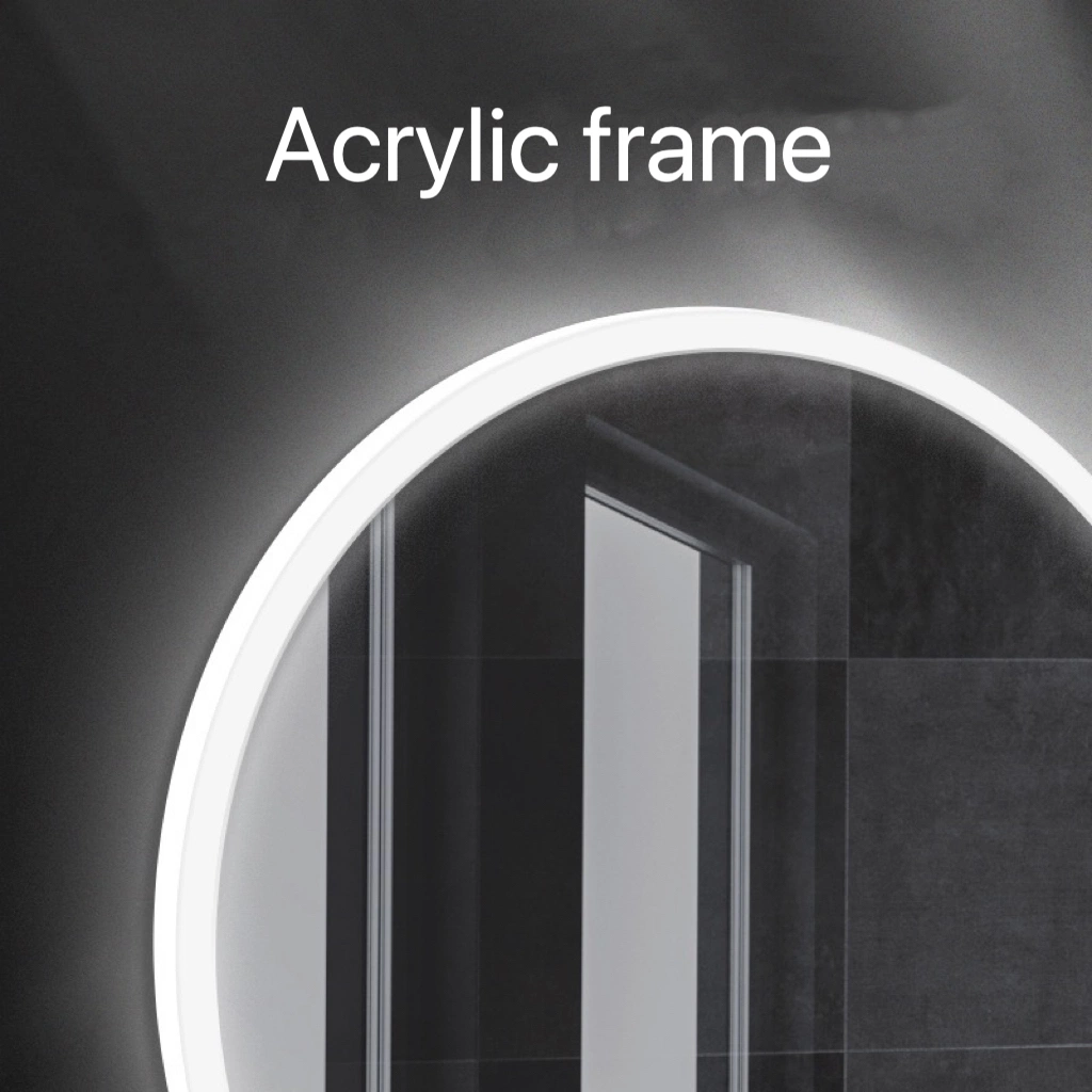 Crystal Plastic Framed Bathroom Mirros LED Mirrors