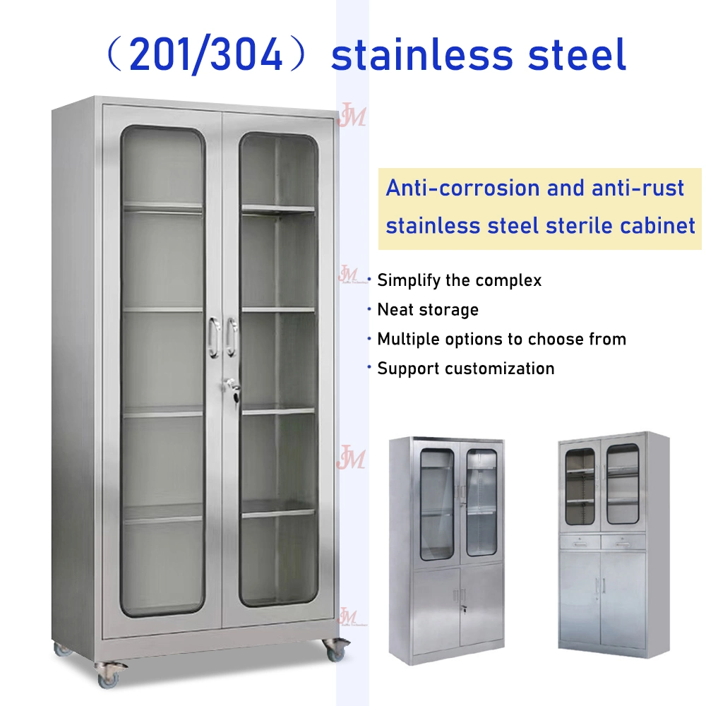 Hospital Furniture High Quality Stainless Steel Medicine Cabinet Use in Hospital