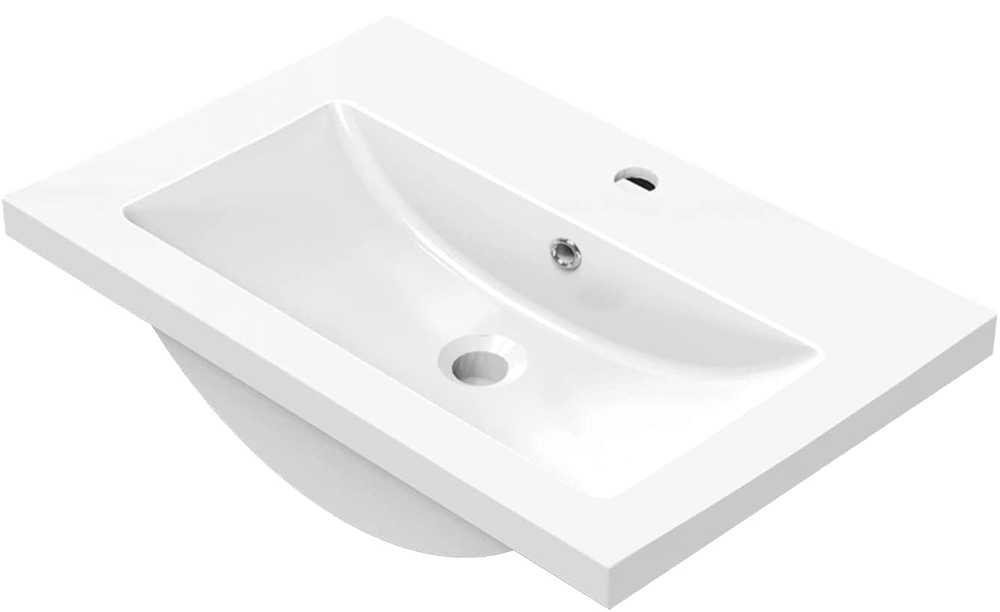 500mm PVC Matt Grey Wall Hung Basin Vanity Unit with 2 Soft Close Drawers