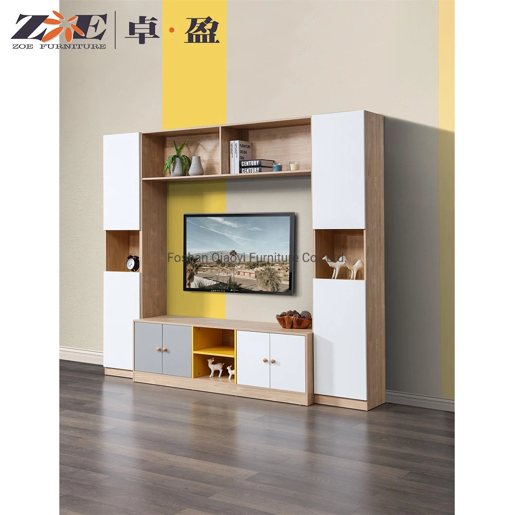 Living Room Display Home Furniture TV Bench Wall Unit in Modern Design MDF TV Table Showcase Wooden TV Stand Cabinet