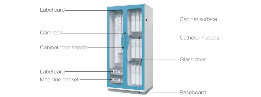 Medical Medicine Storage Cabinet with Modular Tray System