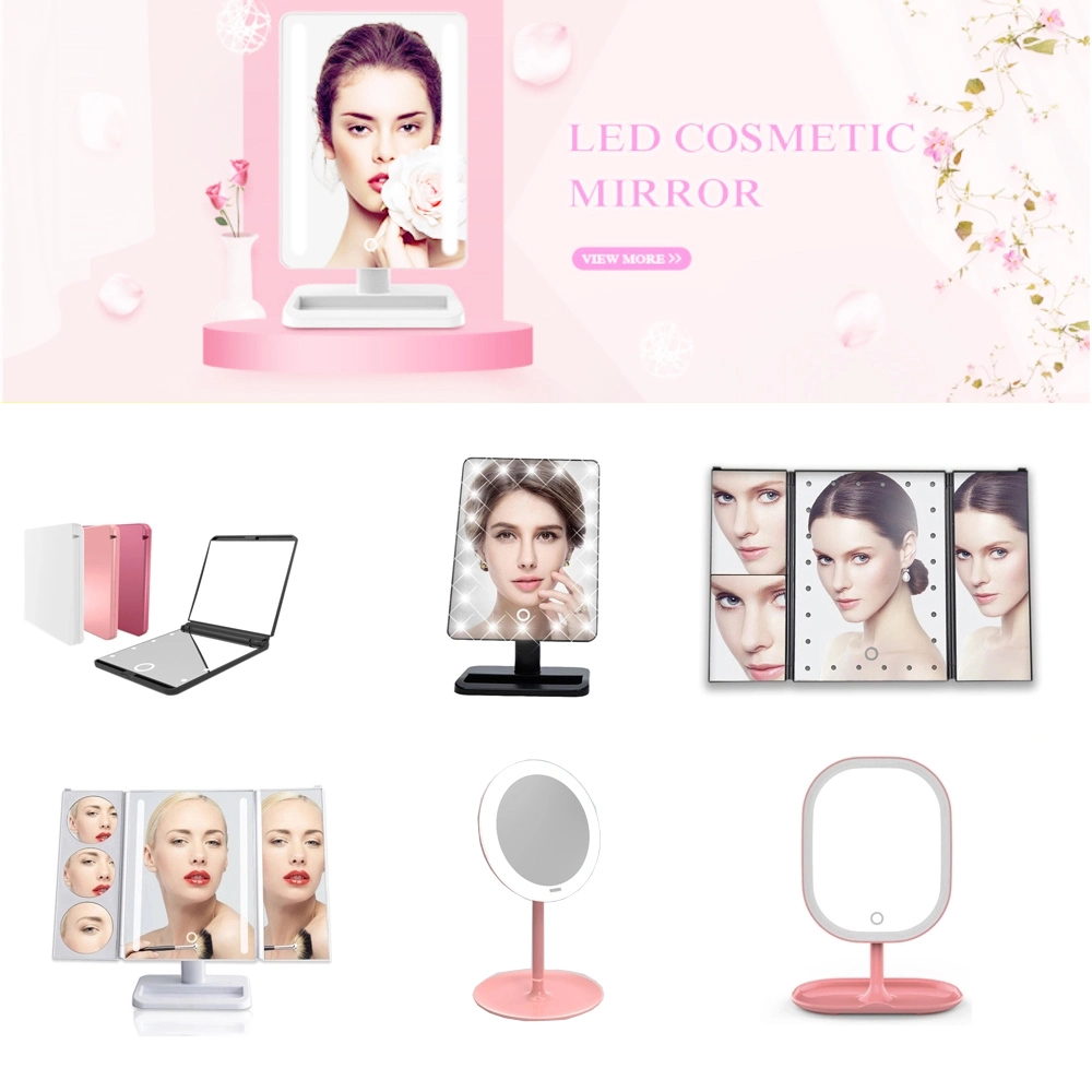 Touch Screen LED Lighted Wireless Anti-Fog Bathroom Shaving Rotating Gooseneck Mirror