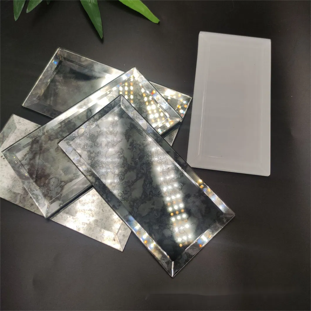 4m- 8mm Clear White Brown Grey Glass Mosaic Beveled Mirror Tiles