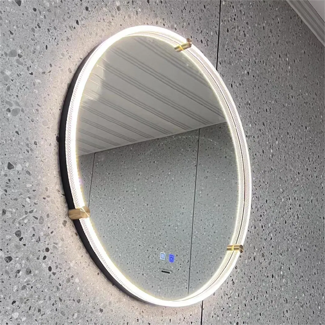 Crystal Plastic Framed Bathroom Mirros LED Mirrors