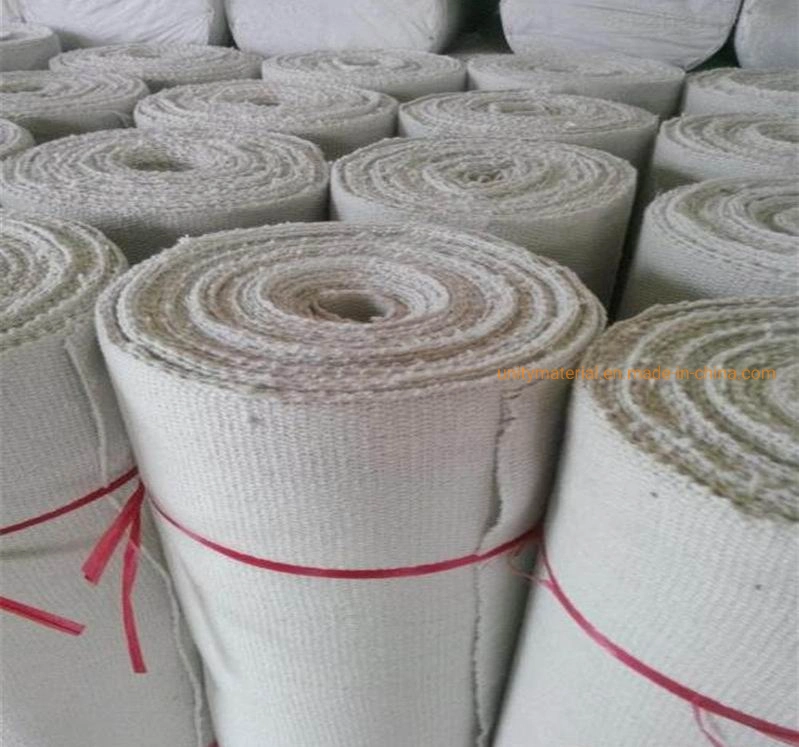 1260c Thermal Insulation Material Ceramic Fiber Wool Refractory Fabric Textiles Cloth for Heat Proof Furnace Fire Door Sealing with Ss Stainless Steel Wire