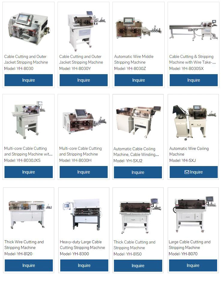 Automatic Large Gauge Power Cable Wire Stripping Machine Available to Add Wire Take up Device