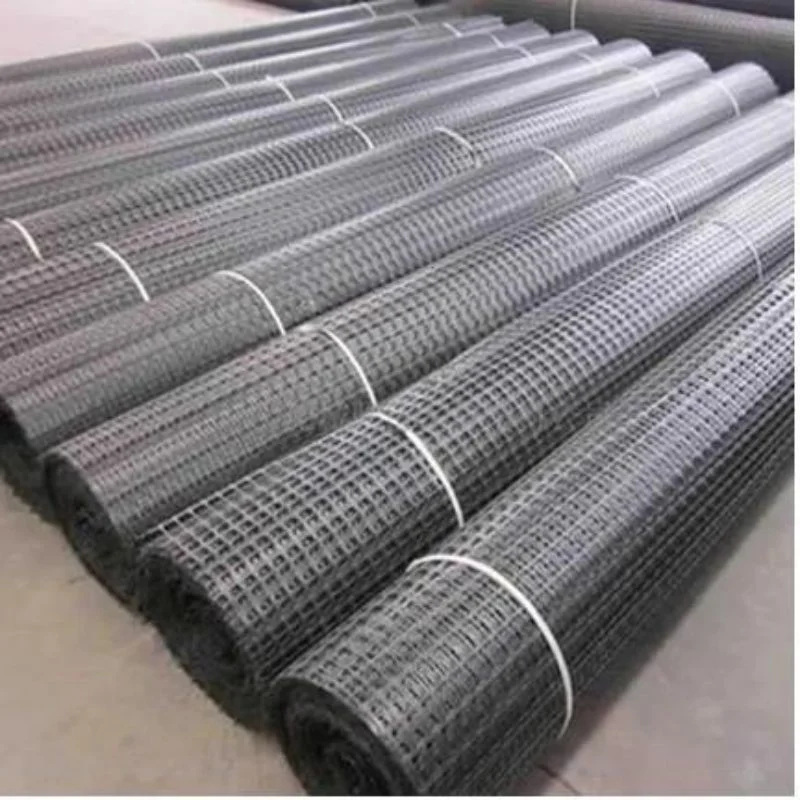 Steel Plastic Construction Materials for Airport with Warp Knitting Geogrid