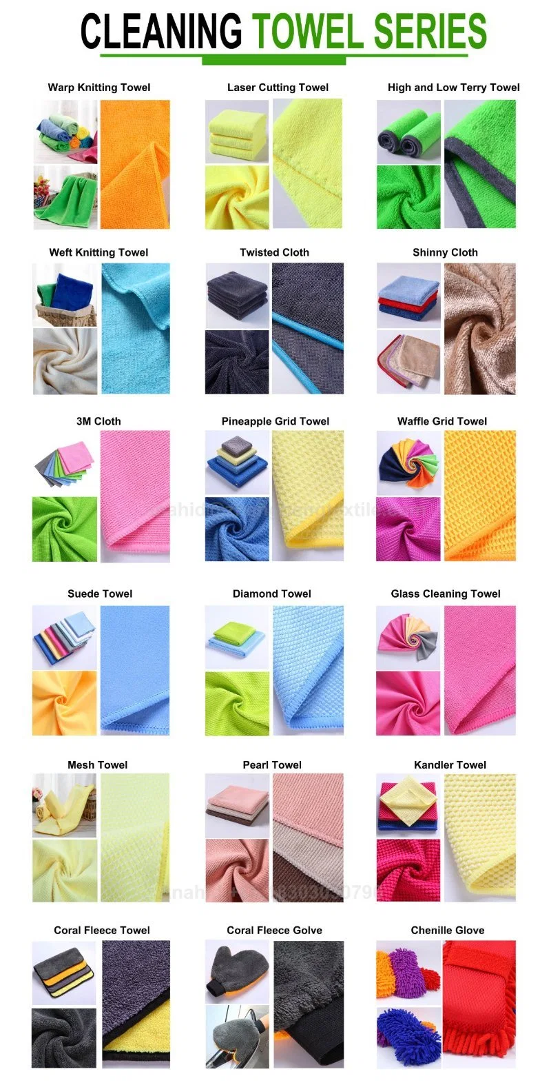 Warp-Knitted Long and Short Hair Cleaning Towel Microfiber Detailing Car Wash Cleaning Drying Car Microfiber Towel