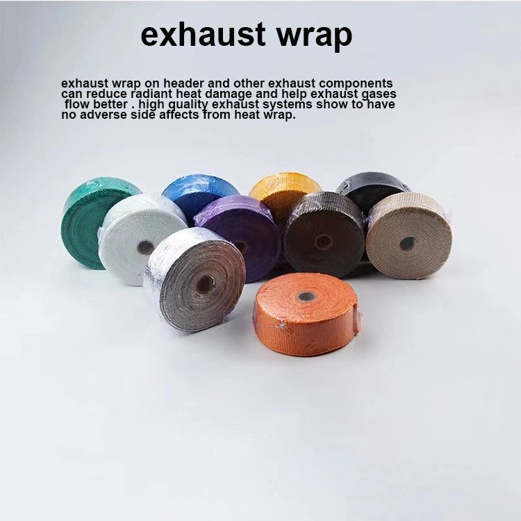 High Heat Fiberglass Insulation Exhaust Pipe Wrap Tape Cloth for Motorcycle Exhaust System