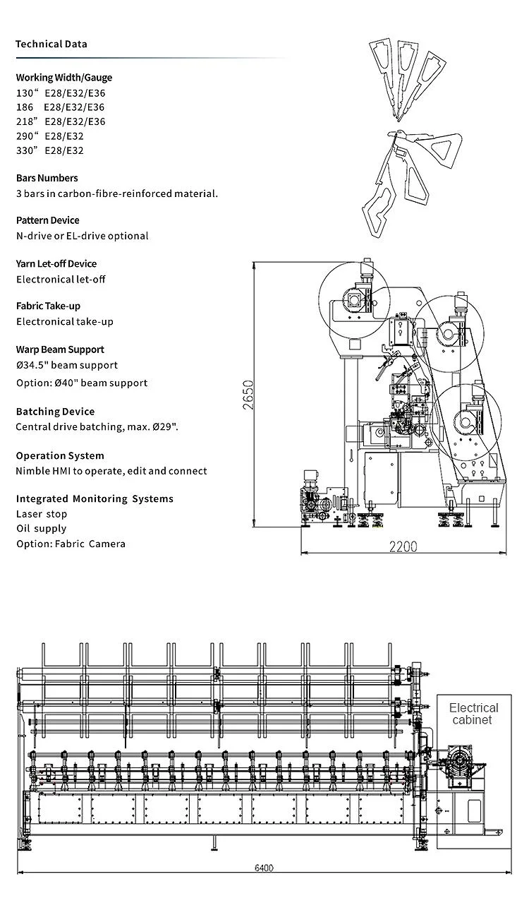 ODM High Speed Hks3m Tricot Weaving Machine Warp Knitting Machine