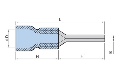 Ptv2-18 Blue Color Needle Shape Pre-Insulated Terminal Cable Connector Terminal Block