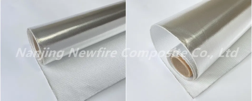 0.4mm Waterproof Fireproof Heat Resistant Aluminum Foil/Laminated Coated Fiberglass Cloth for Thermal Insulation Covers