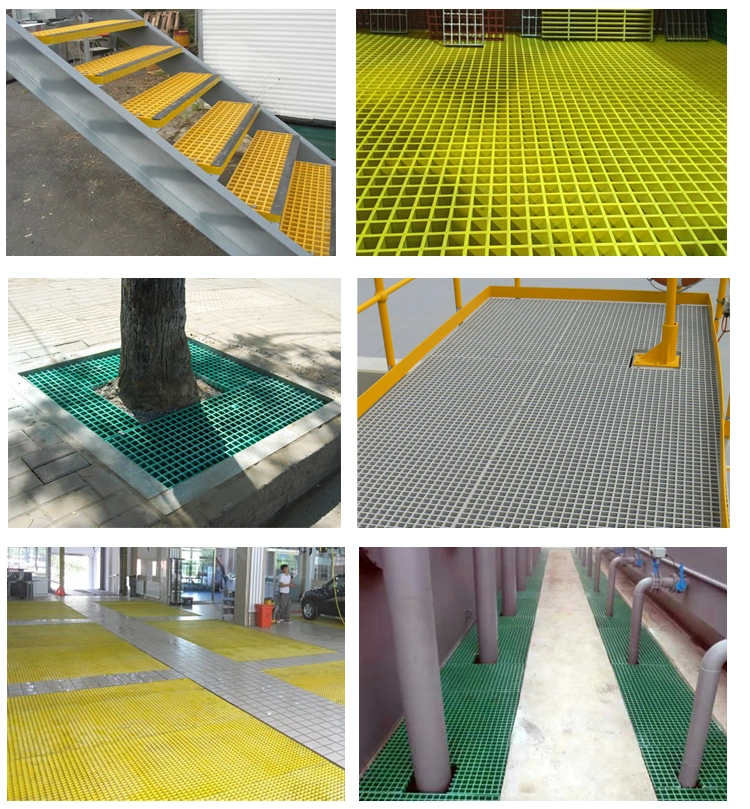 Fiberglass Pool Drainage Plastic Walkway Floor FRP GRP Molding Grating