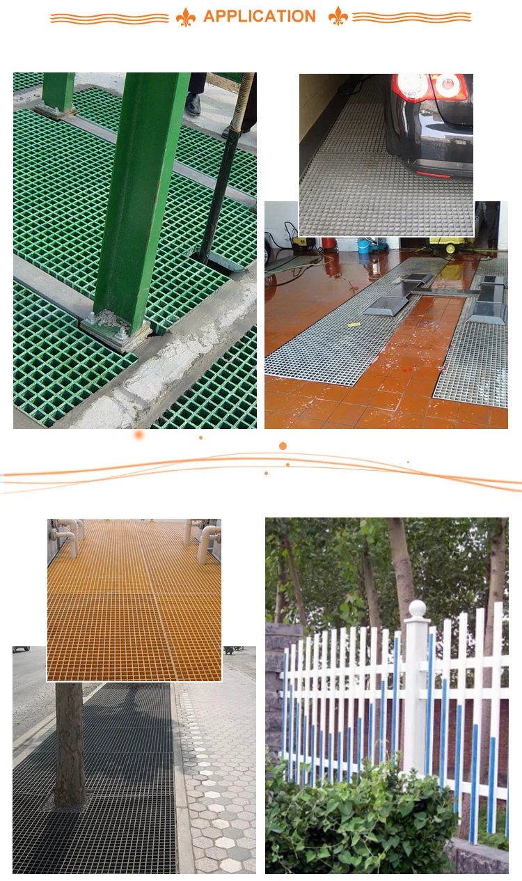 Pultruded Profile Steel Fiberglass Reinforced Plastic Fiberglass GRP / FRP Grating