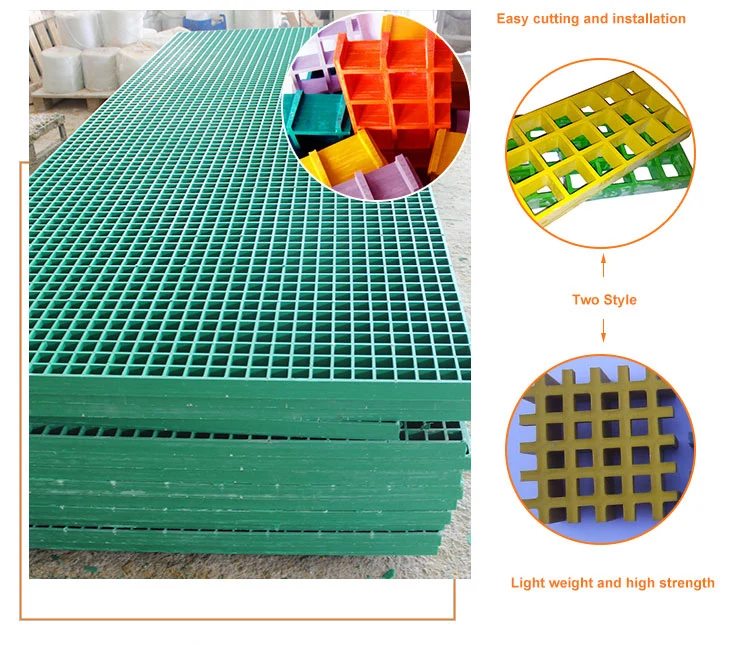 Pultruded Profile Steel Fiberglass Reinforced Plastic Fiberglass GRP / FRP Grating