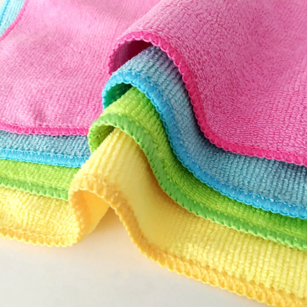 Wholesale Terry Housework Dish Cloth Car Cleaning Cloth Absorbent Dish Rag Microfiber Kitchen Towel