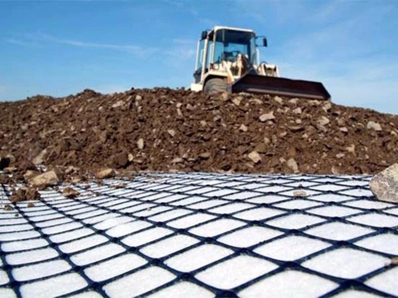 Earthwork Products Biaxial Glass Fiber Plastic PP Geogrid for Road Bed Railway