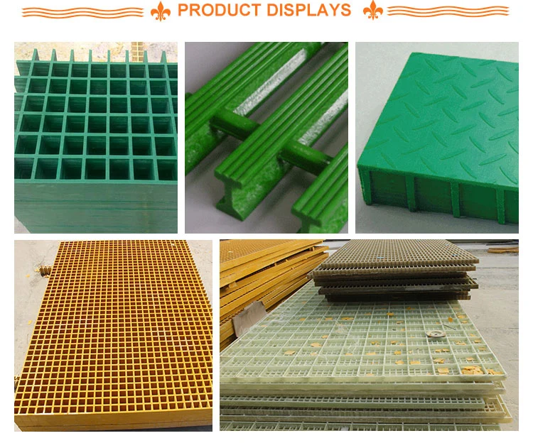 Pultruded Profile Steel Fiberglass Reinforced Plastic Fiberglass GRP / FRP Grating