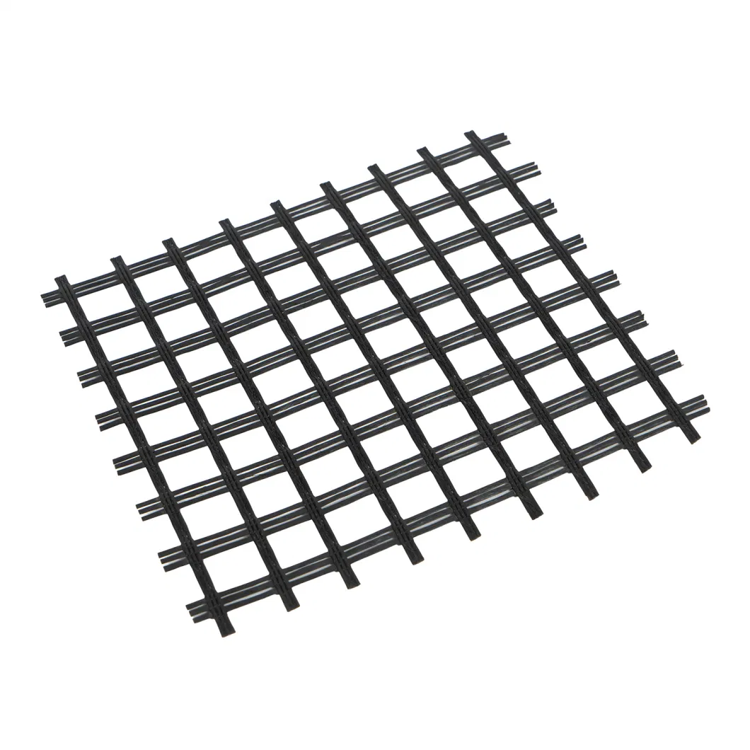 Bitumen Coated Asphalt Reinforcement Fiberglass Geogrid 50-50kn 100-100kn