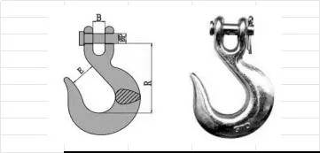 Factory Price G70 Forged Clevis Slip Hook with Latch for Trailer Chain